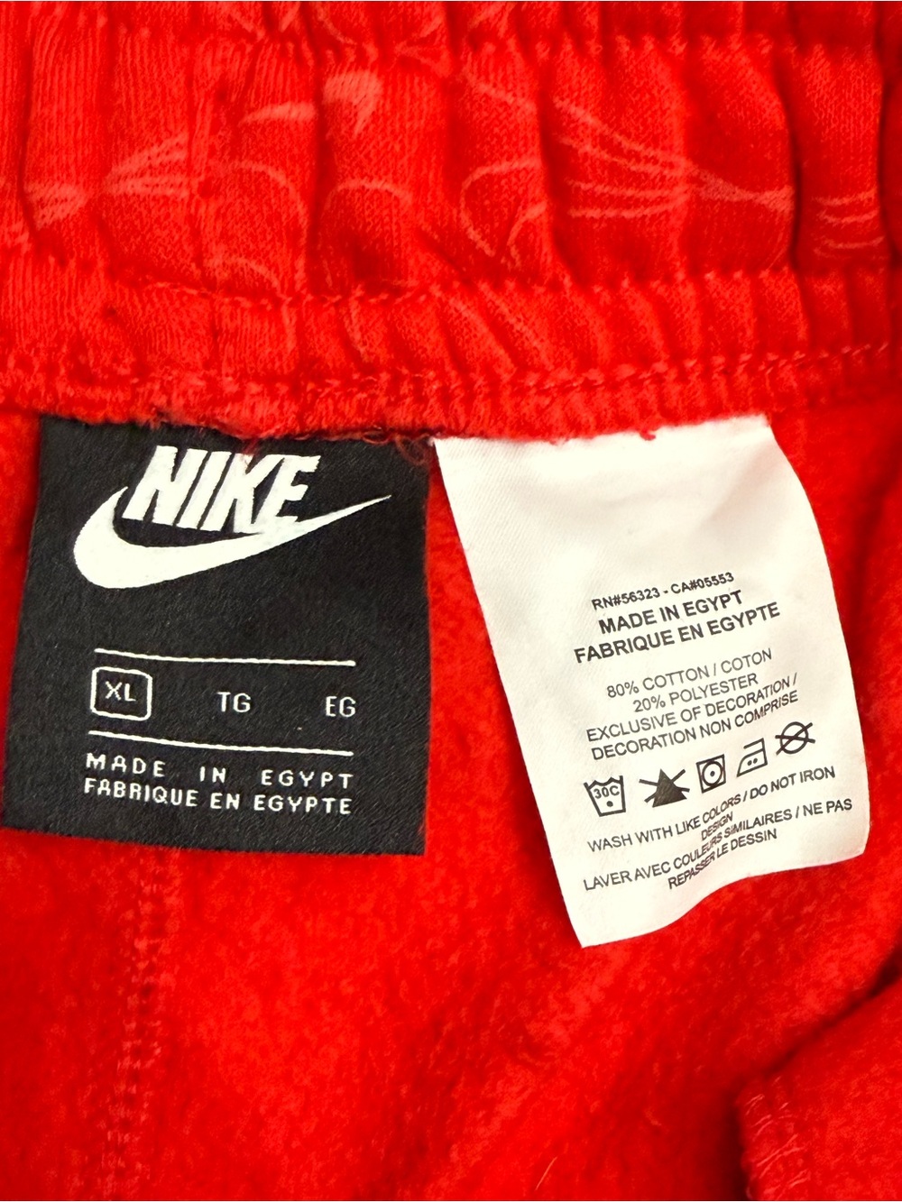 Nike Men's Sportswear Club Fleece BB AOP Sweat Shorts Red Gym Athleisure XL - Picture 4 of 10